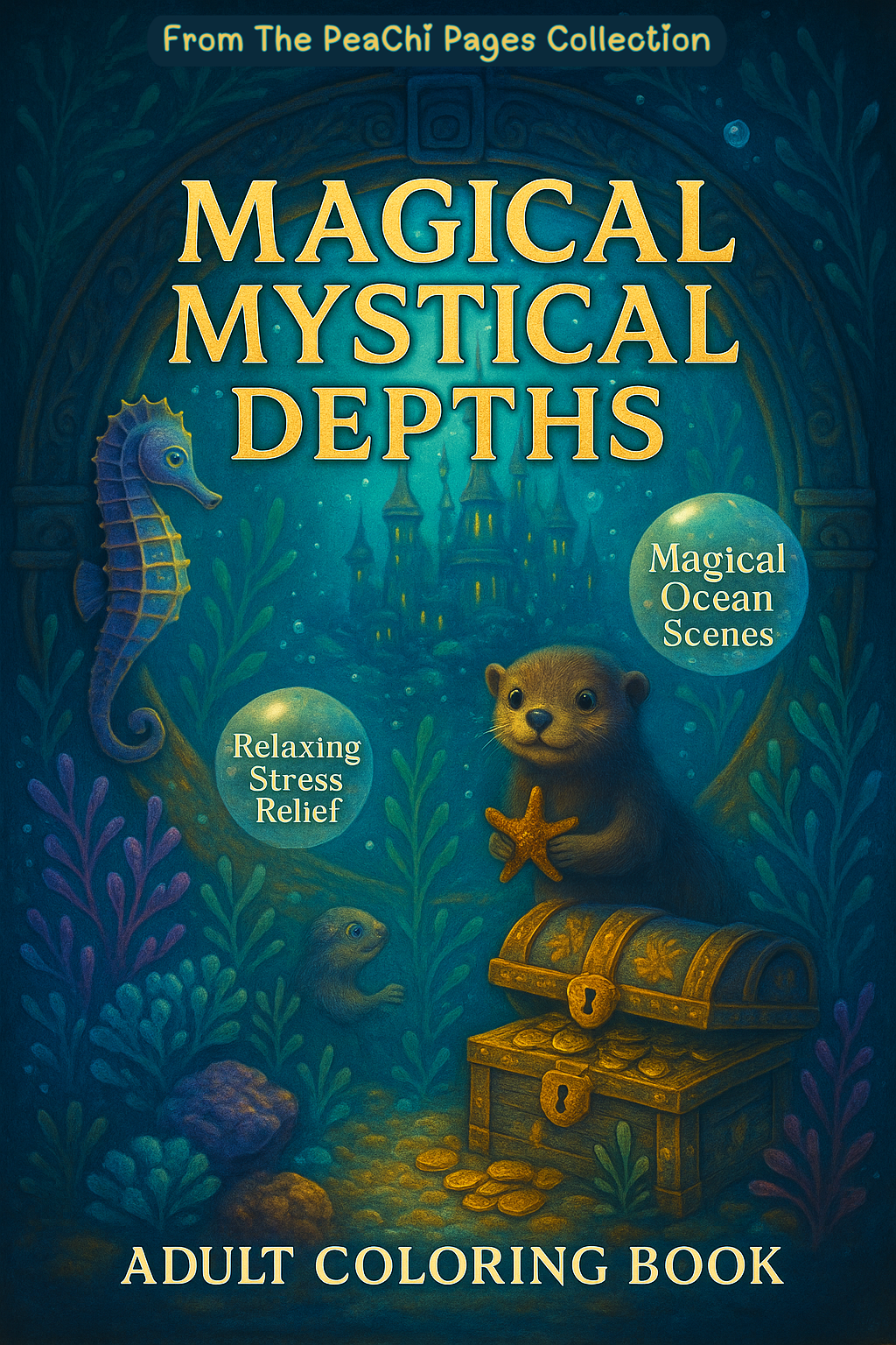 Magical Mystical Depths: A Fantasy Ocean Coloring Book for Adults
