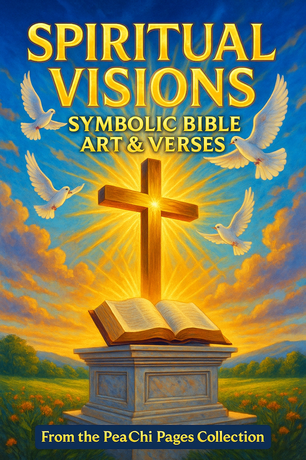 Spiritual Visions: Symbolic Bible Art & Verses: A Faith-Inspired Adult Coloring Bookk