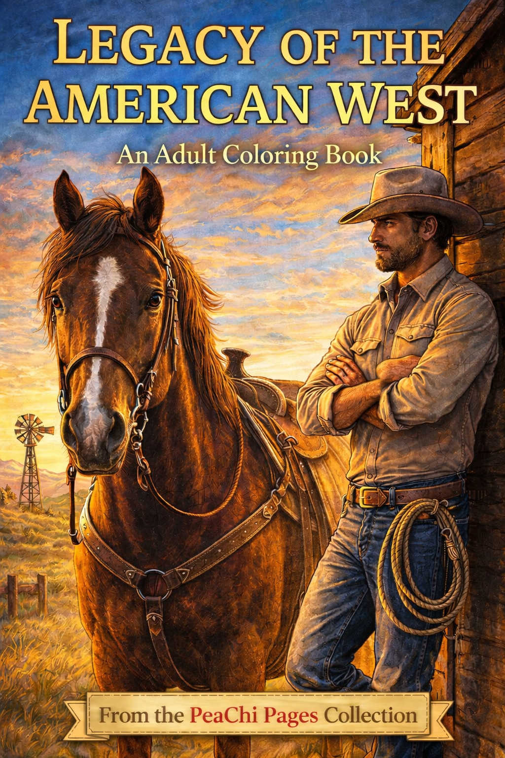 Legacy of the American West: An Adult Coloring Book of Western Frontier Life